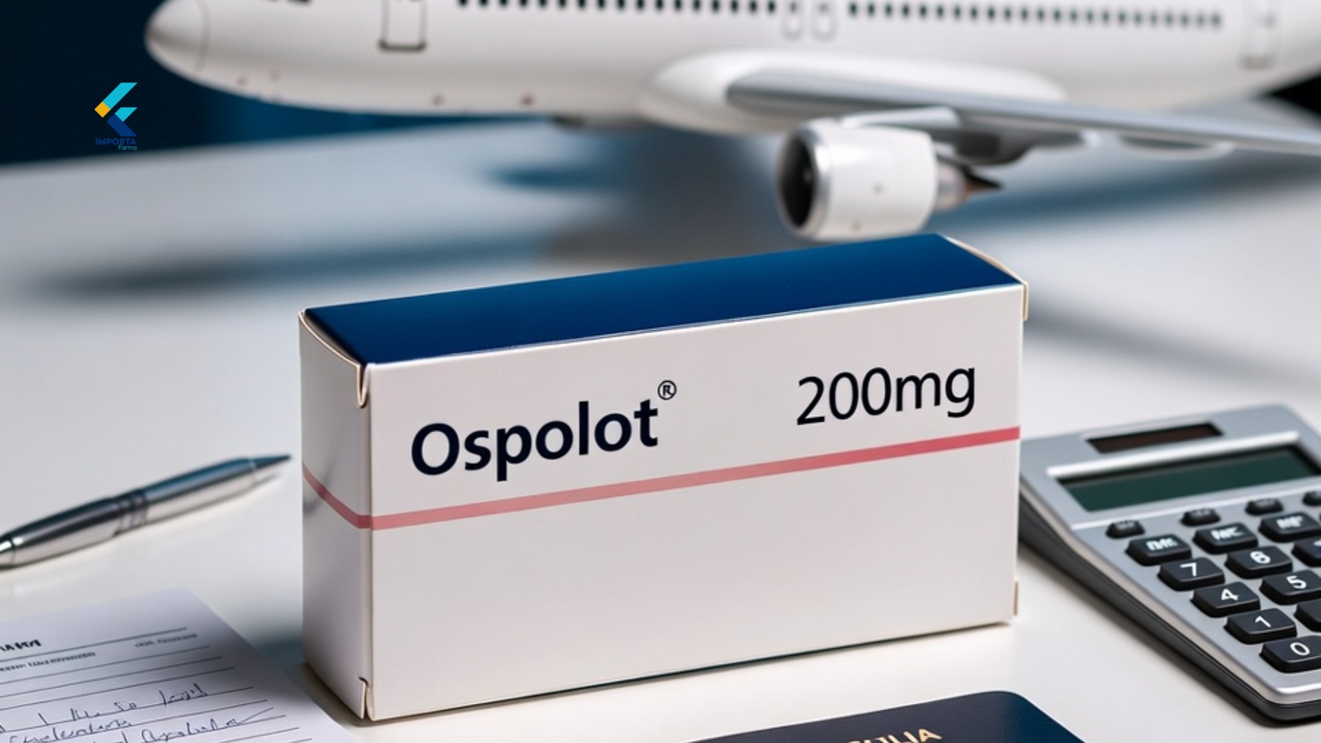 Ilustração do processo de importação de medicamentos via transporte aéreo.